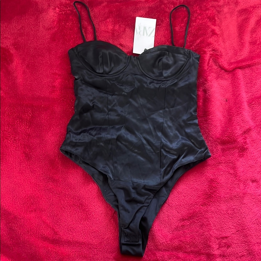 Black Zara Bodysuit Top